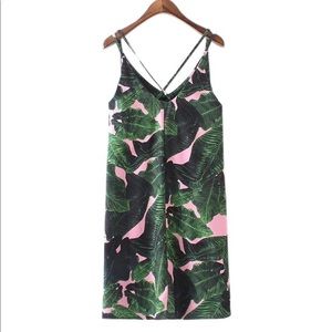 Palm Print Dress